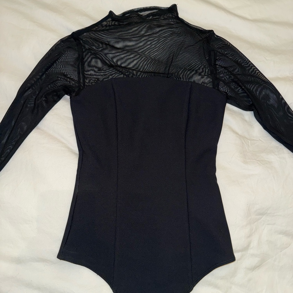 Abercrombie & Fitch Sheer Long Sleeve Bodysuit